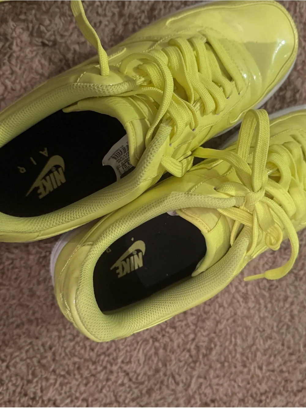 Nike Neon Yellow Low-Top Sneakers
